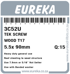 3C52 - Tek Screw Wood -3C52_Label_T